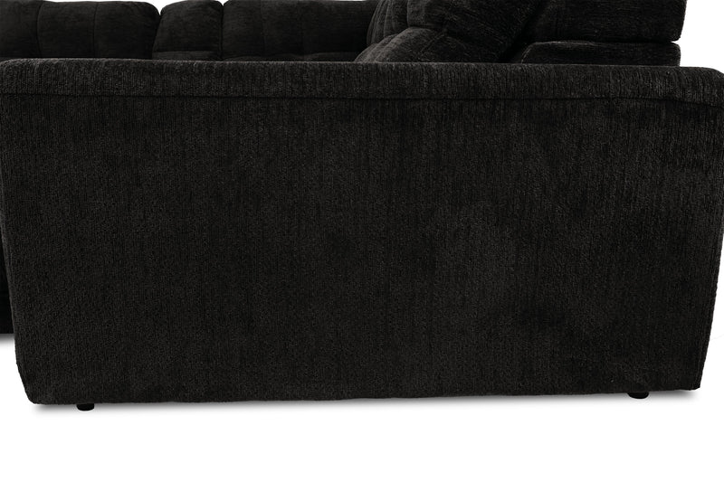 Sofa sectionnel modulaire à coulissement électrique de droite Elevate de Scott Living 7 pièces en tissu de chenille avec rangement - Ebony