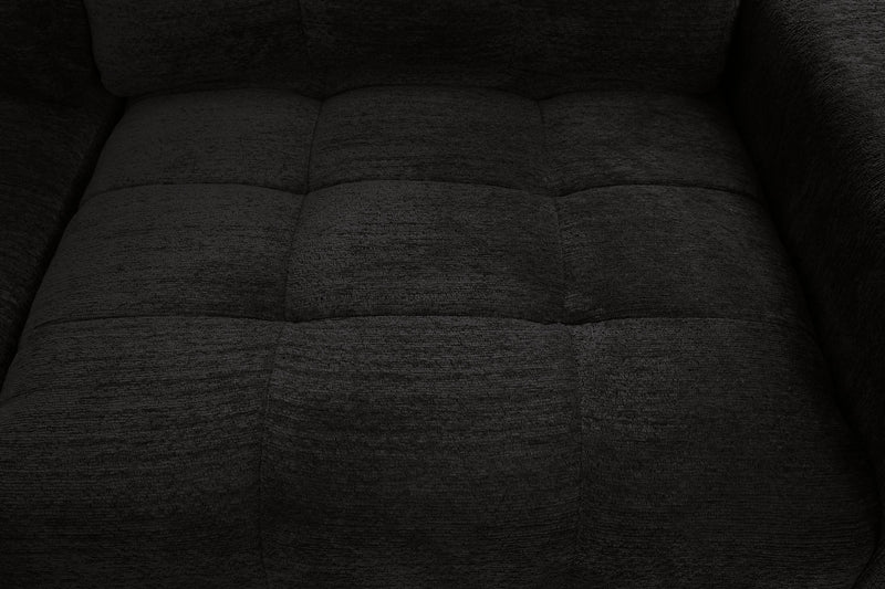 Sofa sectionnel modulaire à inclinaison électrique de gauche Elevate de Scott Living 3 pièces en tissu de chenille - Ebony