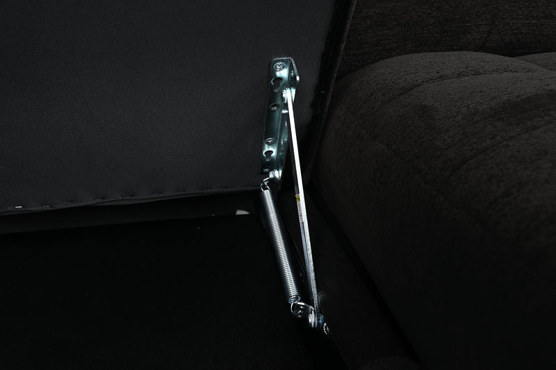 Sofa sectionnel modulaire à coulissement et inclinaison électriques de gauche Elevate de Scott Living 7 pièces en tissu de chenille - Ebony
