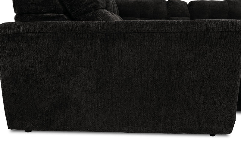 Sofa sectionnel modulaire à coulissement et inclinaison électriques de gauche Elevate de Scott Living 7 pièces en tissu de chenille - Ebony