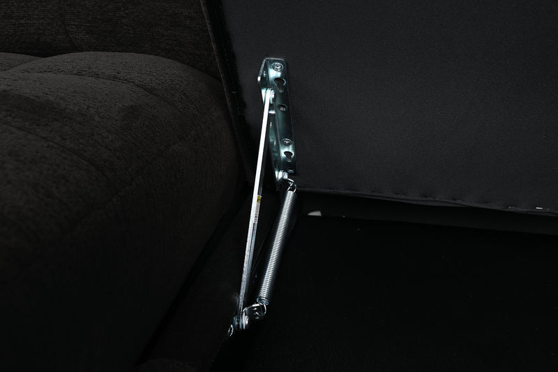 Sofa sectionnel modulaire à coulissement et inclinaison électriques de droite Elevate de Scott Living 7 pièces en tissu de chenille - Ebony