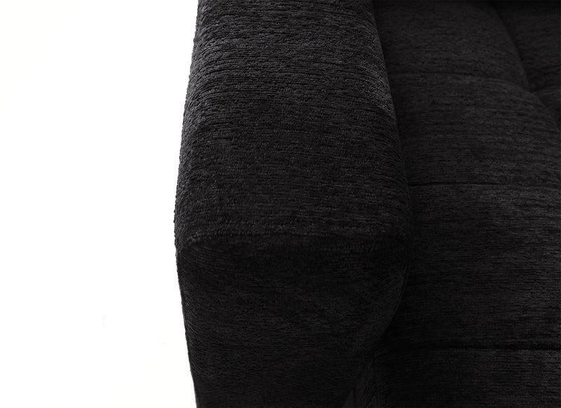 Sofa sectionnel modulaire à coulissement électrique de droite Elevate de Scott Living 3 pièces en tissu de chenille - Ebony