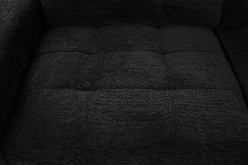 Sofa modulaire Elevate de Scott Living de 115 po en tissu en chenille avec coulissement électrique - Ebony