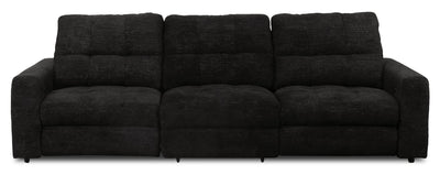Scott Living Elevate Modular 115" Chenille Fabric Sofa with Power Sliding - Ebony | Sofa modulaire Elevate de Scott Living de 115 po en tissu en chenille avec coulissement électrique - Ebony