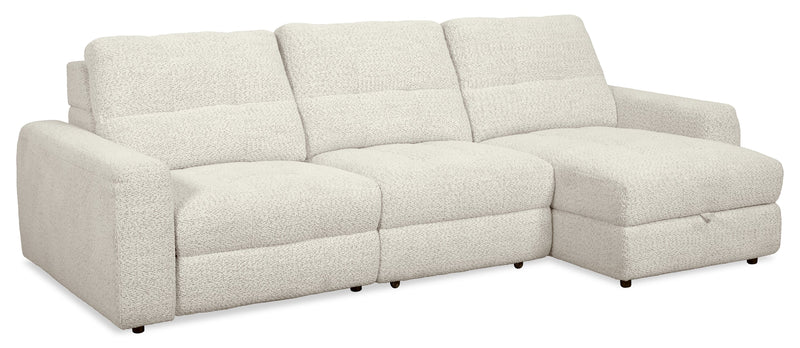 Sofa sectionnel modulaire à inclinaison électrique de droite Elevate de Scott Living 3 pièces en tissu de chenille - beige