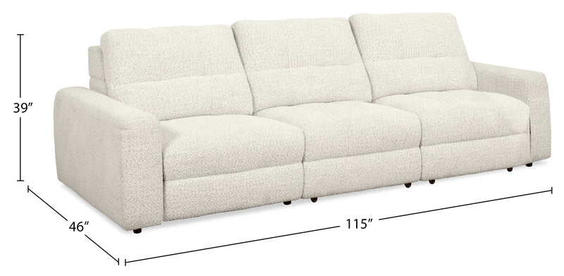 Sofa modulaire Elevate de Scott Living de 115 po en tissu en chenille avec coulissement électrique - beige