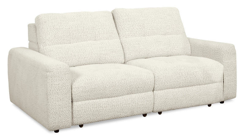 Causeuse modulaire Elevate de Scott Living de 82 po en tissu en chenille avec coulissement électrique - beige