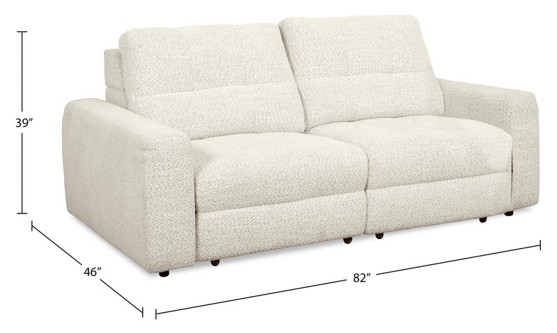 Causeuse modulaire Elevate de Scott Living de 82 po en tissu en chenille avec coulissement électrique - beige