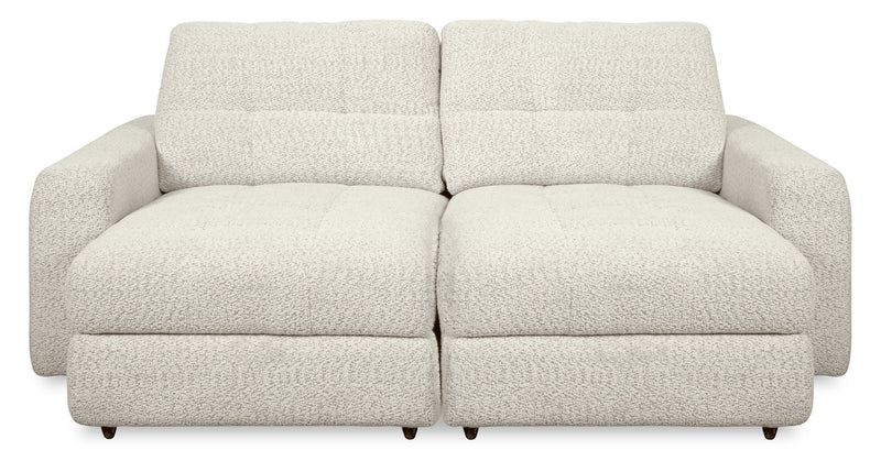Causeuse modulaire Elevate de Scott Living de 82 po en tissu en chenille avec coulissement électrique - beige