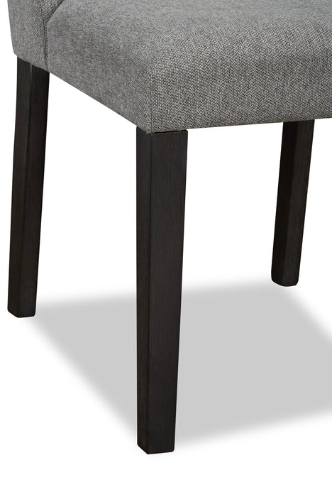 Chaise de salle à manger Emery en tissu de polyester - anthracite