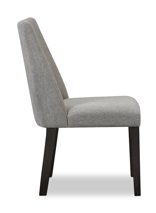 Chaise de salle à manger Emery en tissu de polyester - anthracite