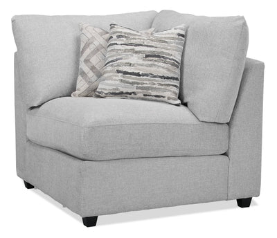 Scott Living Evolve Modular 39.5" Linen-Look Fabric Corner Chair with Feather Down Cushions - Grey | Fauteuil modulaire en coin Evolve de Scott Living de 39,5 po en tissu d’apparence lin avec coussins en duvet et plumes - gris clair