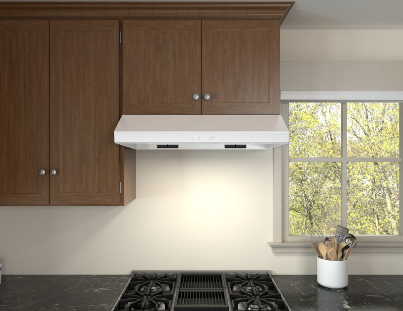 Hotte de cuisinière sous l’armoire Cyclone de Zephyr de 36 po - blanche - AK6536CW