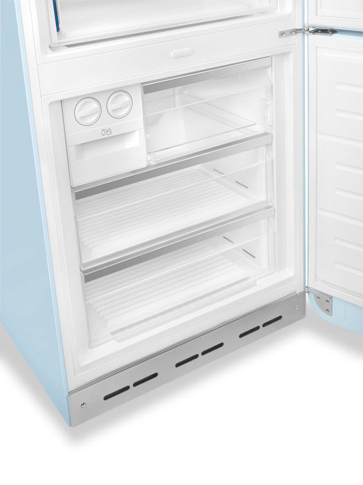 Réfrigérateur Smeg rétro de 18 pi3 à congélateur inférieur - FAB38URPB