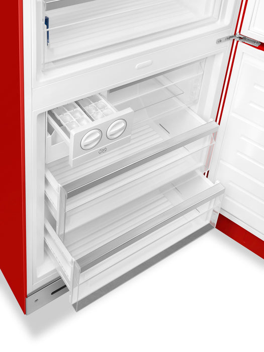 Réfrigérateur Smeg rétro de 18 pi3 à congélateur inférieur - FAB38URRD