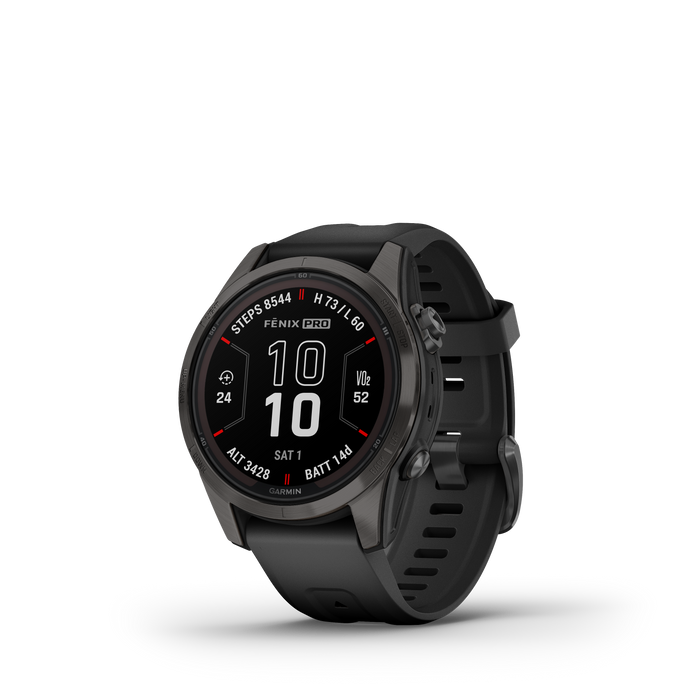 Garmin Fenix® 7s Pro Montre Gps Intelligente - Suivi De La Sante Avec Chargement Solaire, 42 Mm - Gris Carbone