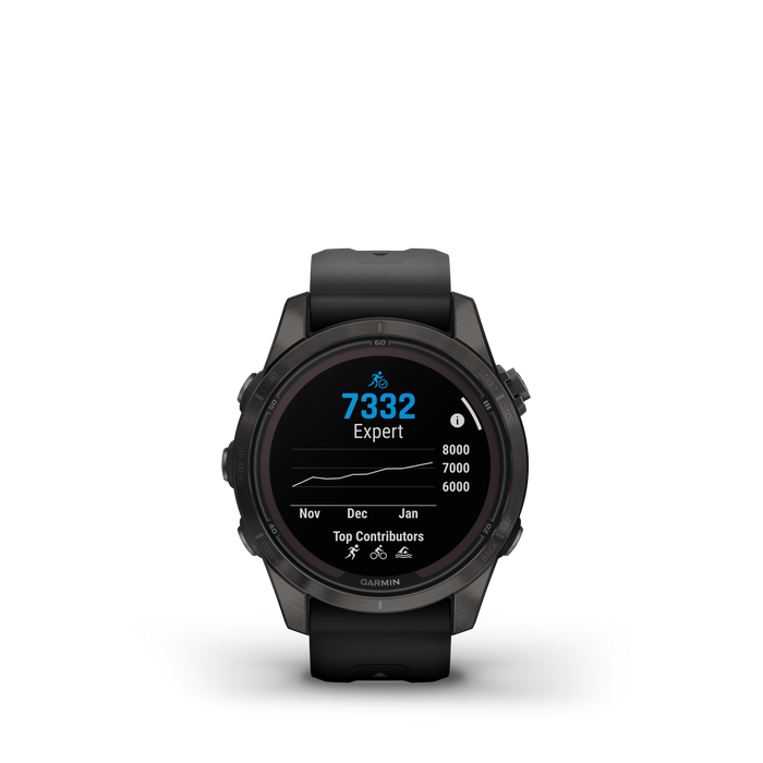 Garmin Fenix® 7s Pro Montre Gps Intelligente - Suivi De La Sante Avec Chargement Solaire, 42 Mm - Gris Carbone