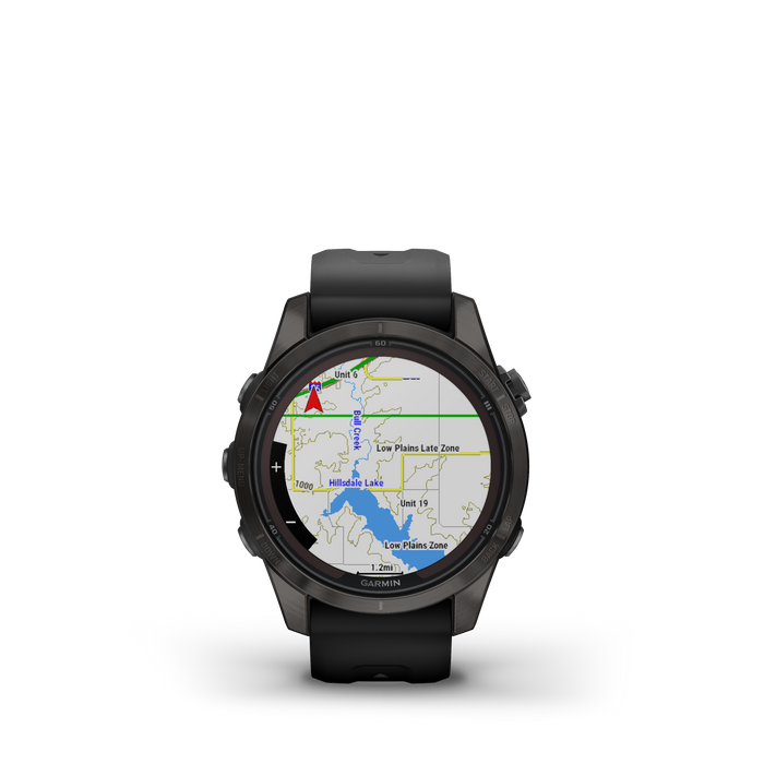 Garmin Fenix® 7s Pro Montre Gps Intelligente - Suivi De La Sante Avec Chargement Solaire, 42 Mm - Gris Carbone