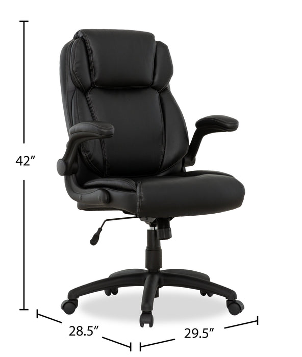 Chaise de bureau réglable Ferdi de Sealy de 29,75 po - noire
