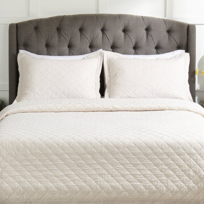 Flaxseed Cove 3-Piece King Quilt Set - Natural Linen | Ensemble de courtepointe Flaxseed Cove 3 pièces pour très grand lit - lin naturel