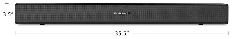 Barre de son à 2.1 canaux Furrion AuroraMD pour l’extérieur avec résistance aux intempéries IP54 et caisson d’extrêmes graves intégré (FSBNN30MST)