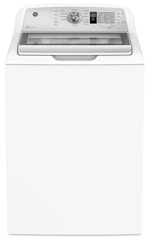 Laveuse GE à chargement par le haut de 5,3 pi³ homologuée ENERGY STARMD avec système de lavage Infusor - blanche - GTW680BMRWS