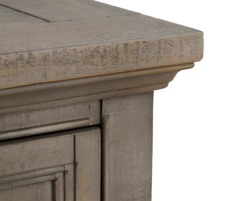 Table à café traditionnelle Hanson de 50 po en pin - gris tourterelle
