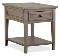  Table de bout traditionnelle Hanson de 20 po en pin - gris tourterelle