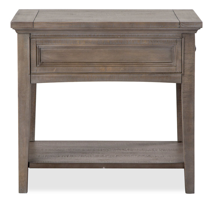 Table de bout traditionnelle Hanson de 20 po en pin - gris tourterelle