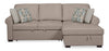Sofa-lit sectionnel de droite Haven 2 pièces en chenille - Taupe