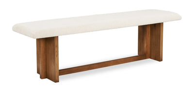 Scott Living Henri Dining Bench with Polyester Fabric, Wood, 68"W - Brown | Banc de salle à manger Henri de Scott Living de 68 po (L) en bois avec tissu de polyester - brun
