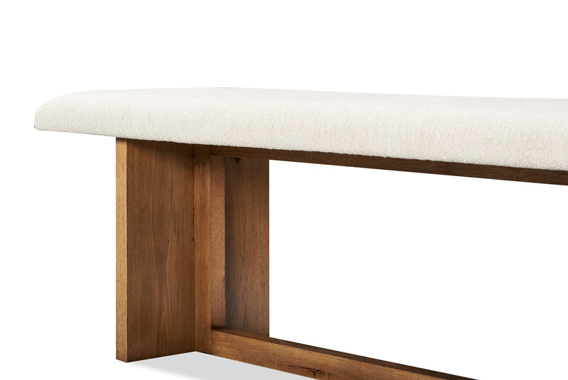Banc de salle à manger Henri de Scott Living de 68 po (L) en bois avec tissu de polyester - brun