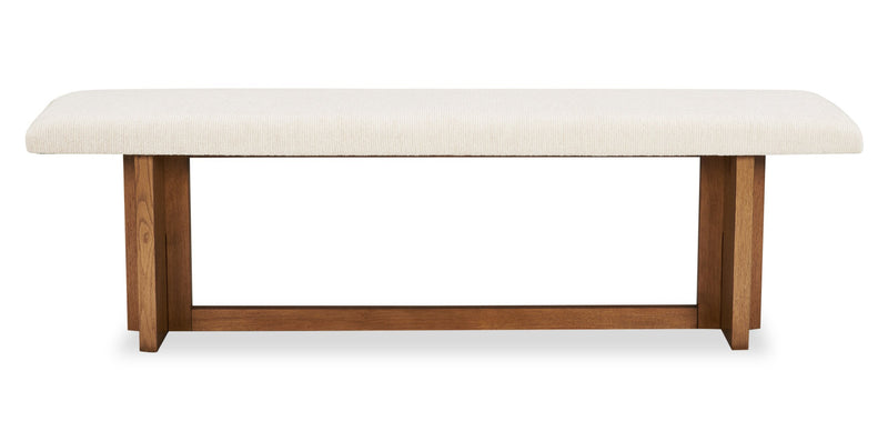 Banc de salle à manger Henri de Scott Living de 68 po (L) en bois avec tissu de polyester - brun