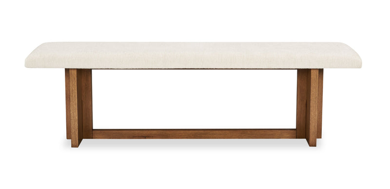 Banc de salle à manger Henri de Scott Living de 68 po (L) en bois avec tissu de polyester - brun