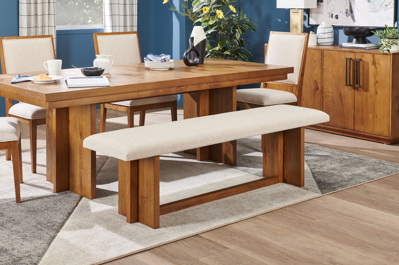 Banc de salle à manger Henri de Scott Living de 68 po (L) en bois avec tissu de polyester - brun