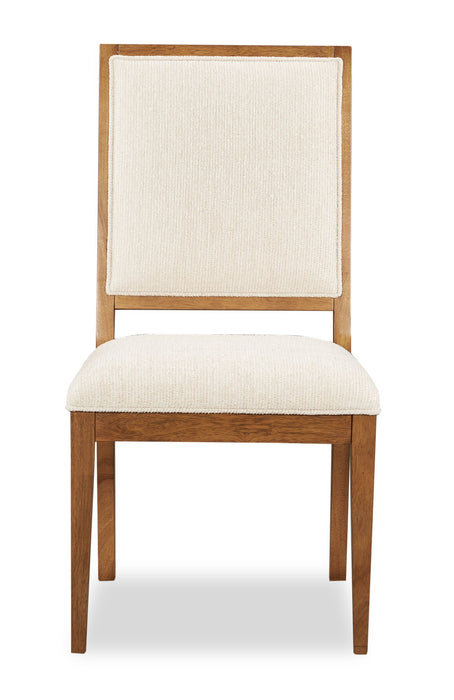 Chaise de salle à manger Henri de Scott Living en bois avec tissu de polyester - brune et crème