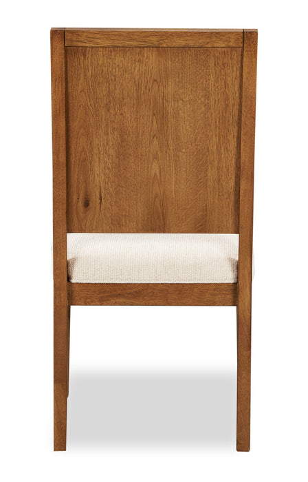 Chaise de salle à manger Henri de Scott Living en bois avec tissu de polyester - brune et crème