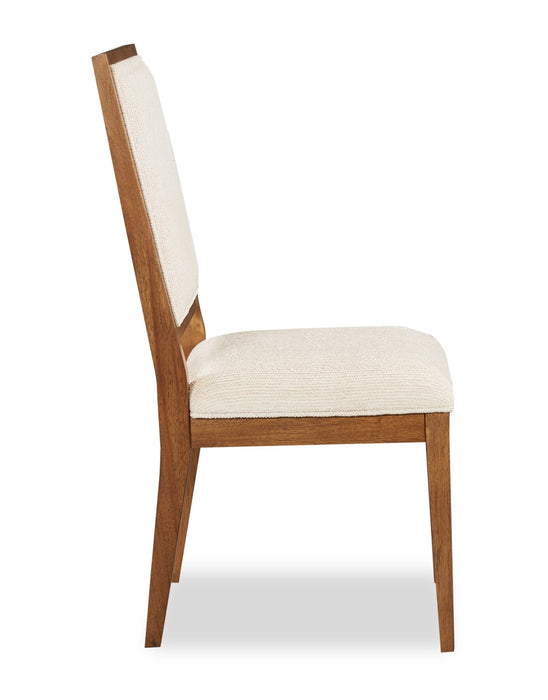 Chaise de salle à manger Henri de Scott Living en bois avec tissu de polyester - brune et crème