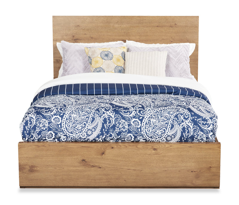 Ensemble de chambre à coucher Henri de Scott Living 5 pièces en bois avec lit, commode et miroir, brun - format grand lit