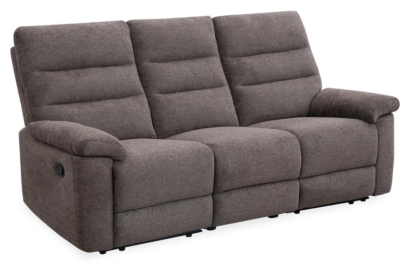 Sofa inclinable Jasper de 81 po en tissu de chenille - brun