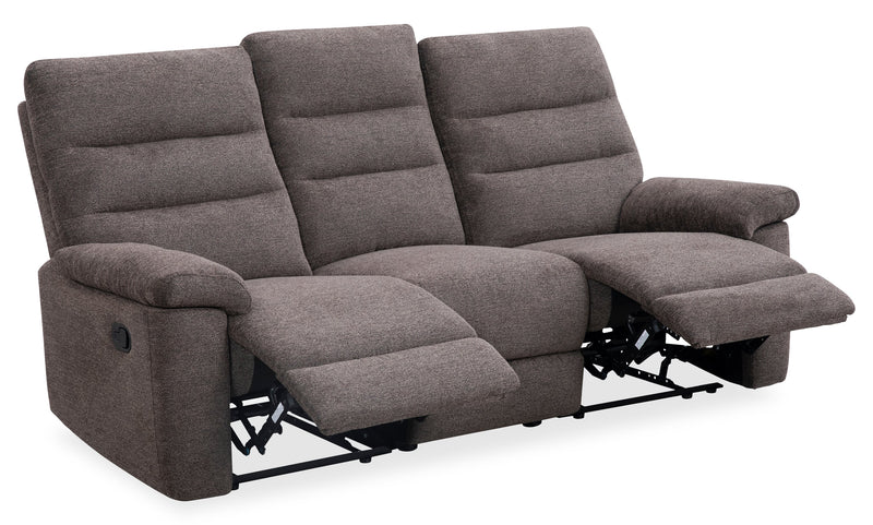Sofa inclinable Jasper de 81 po en tissu de chenille - brun