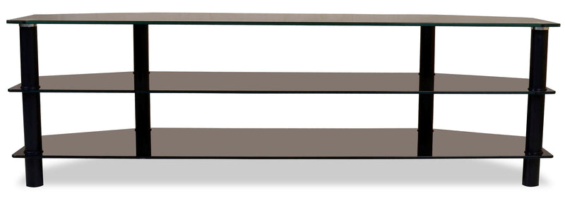 Meuble pour téléviseur Jett de 62 po avec rangement pour téléviseurs jusqu’à 70 po - noir