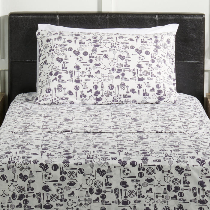 Ensemble de draps Joey 4 pièces en coton pour lit double