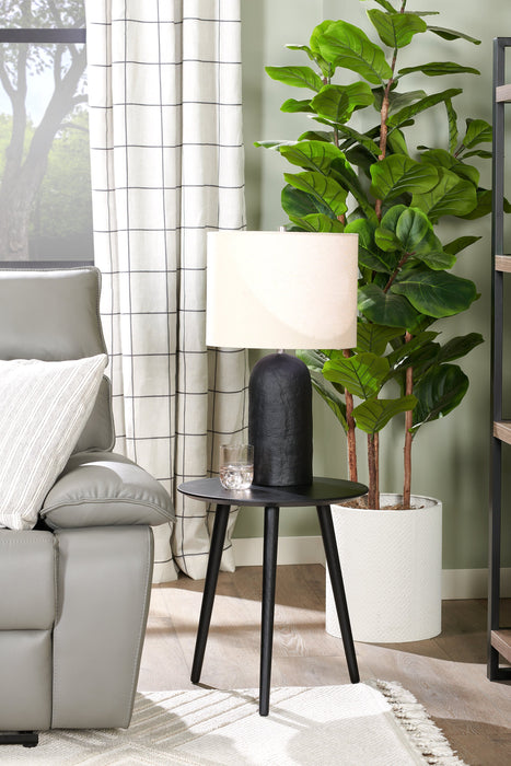 Lampe de table moderne Jones de 24 po en céramique - noir vieilli