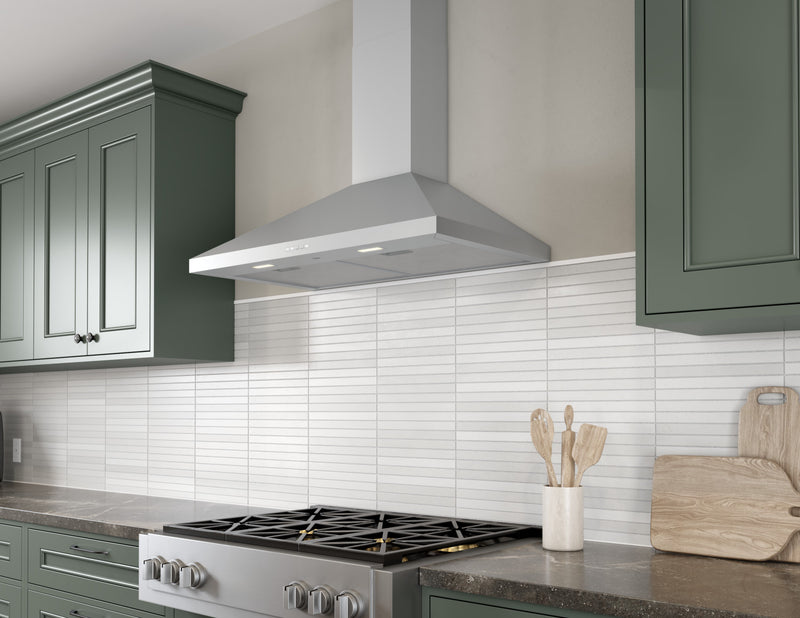 Hotte de cuisinière murale pyramidale Brisas par Zephyr de 36 po - acier inoxydable - BVE-E36CS 