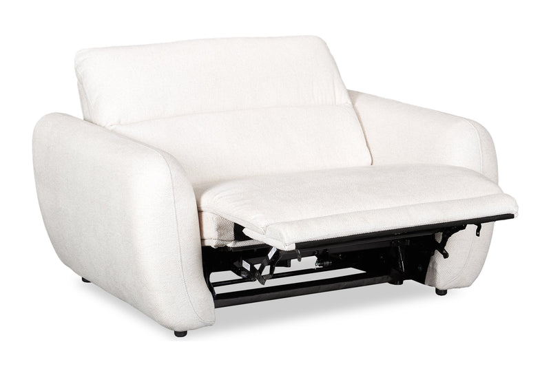 Fauteuil à inclinaison électrique Kailyn de Cindy Crawford Home de 54 po en tissu avec appuie-tête électrique - beige 