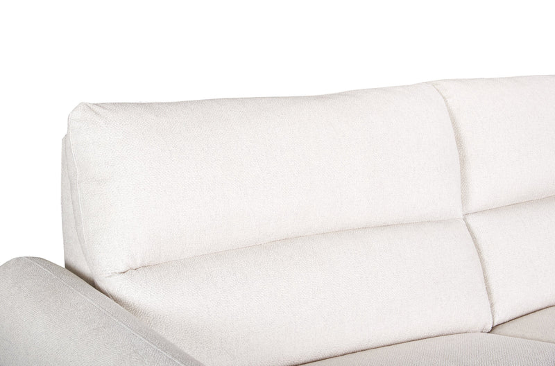 Sofa à inclinaison électrique Kailyn de Cindy Crawford Home de 92 po en tissu avec appuie-têtes électriques- beige 
