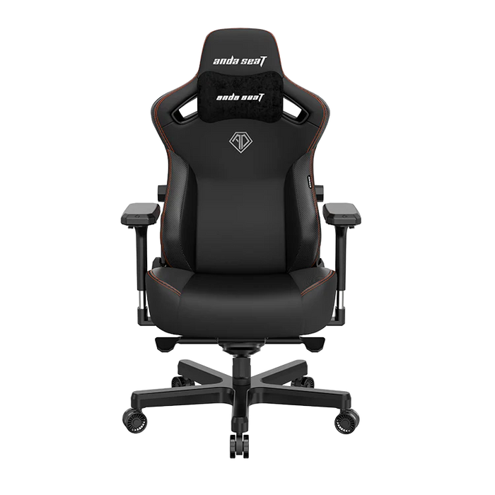 Fauteuil de jeu très large ergonomique Kaiser 3 de Anda Seat en cuir véritable - noir