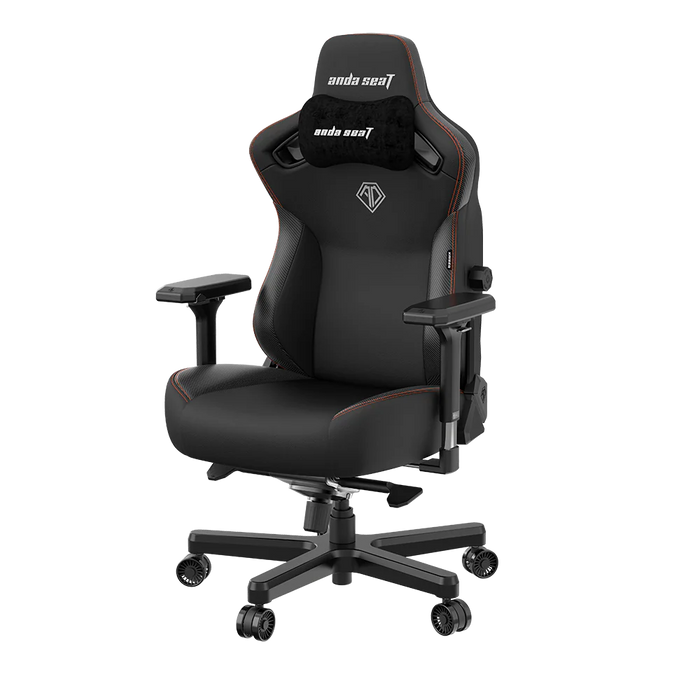 Fauteuil de jeu très large ergonomique Kaiser 3 de Anda Seat en cuir véritable - noir