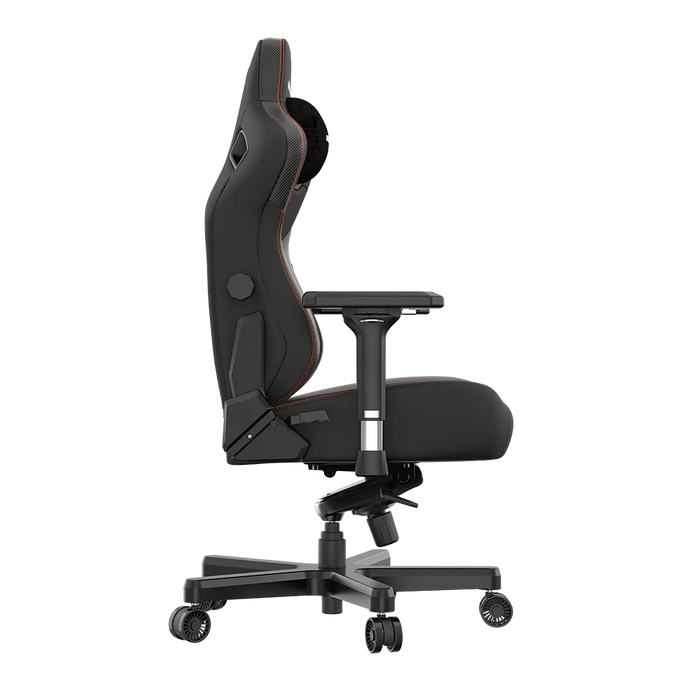Fauteuil de jeu très large ergonomique Kaiser 3 de Anda Seat en cuir véritable - noir